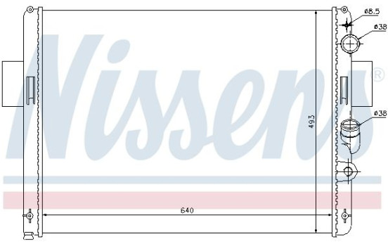Radiator, engine cooling 61972 Nissens, Image 2