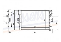 Radiator, engine cooling 61981 Nissens