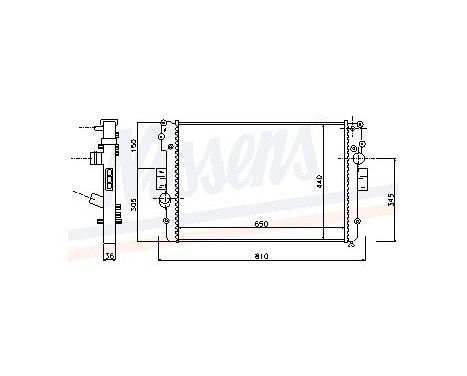 Radiator, engine cooling 61981 Nissens