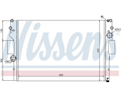 Radiator, engine cooling 61981 Nissens, Image 2