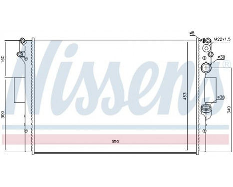 Radiator, engine cooling 61985 Nissens