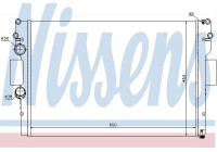 Radiator, engine cooling 61987 Nissens