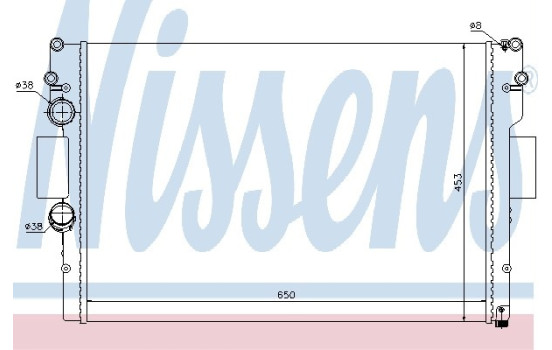 Radiator, engine cooling 61987 Nissens