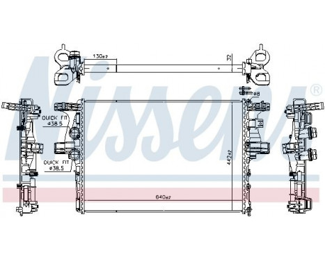 Radiator, engine cooling 61988 Nissens