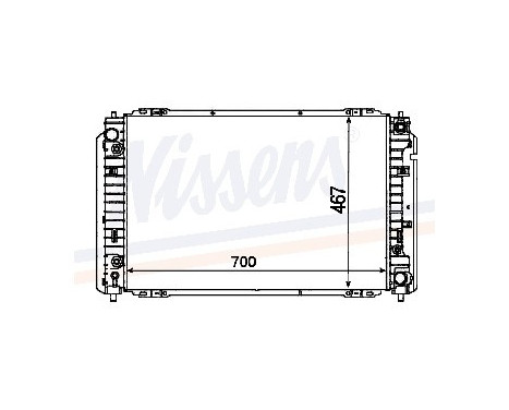 Radiator, engine cooling 62004 Nissens