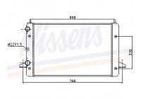 Radiator, engine cooling 62013 Nissens