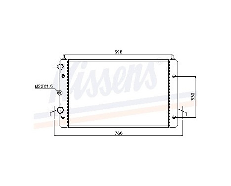 Radiator, engine cooling 62013 Nissens