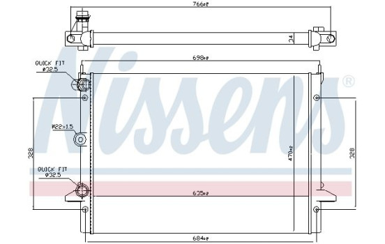 Radiator, engine cooling 62013 Nissens, Image 2
