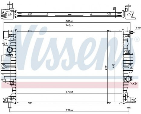 Radiator, engine cooling 620152 Nissens