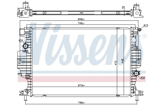 Radiator, engine cooling 620152 Nissens