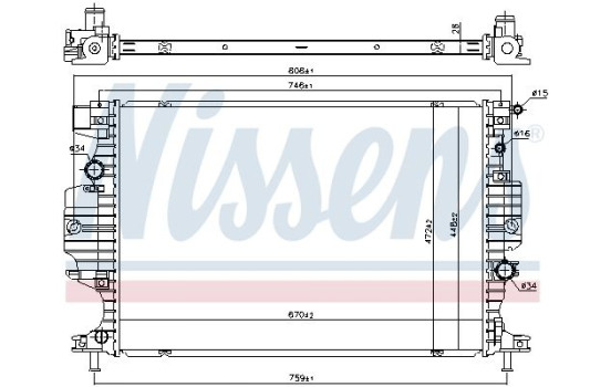 Radiator, engine cooling 620156 Nissens