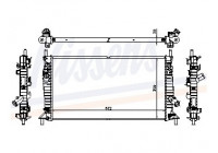 Radiator, engine cooling 62017A Nissens