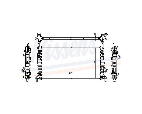 Radiator, engine cooling 62017A Nissens