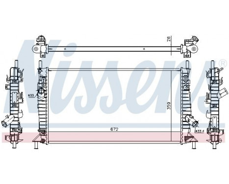 Radiator, engine cooling 62017A Nissens, Image 2
