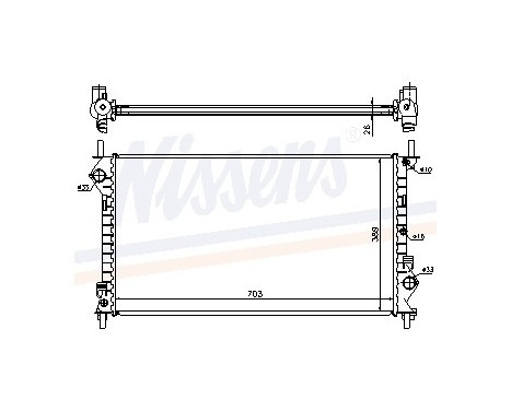 Radiator, engine cooling 62021A Nissens