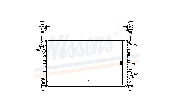 Radiator, engine cooling 62021A Nissens