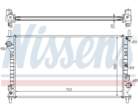 Radiator, engine cooling 62021A Nissens, Image 2