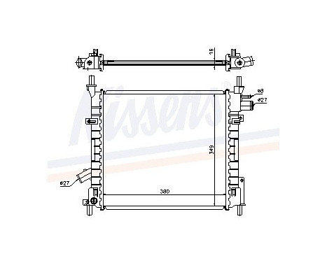 Radiator, engine cooling 62022A Nissens
