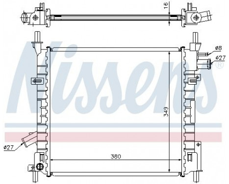 Radiator, engine cooling 62022A Nissens, Image 2