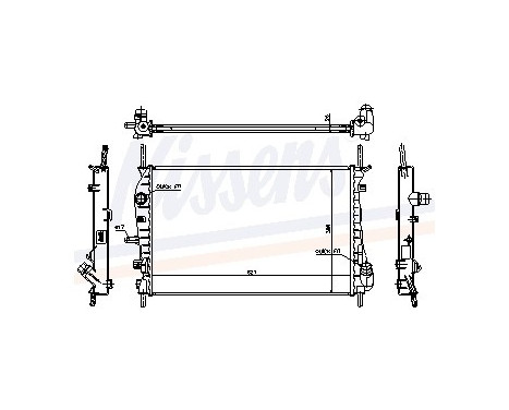 Radiator, engine cooling 62023A Nissens