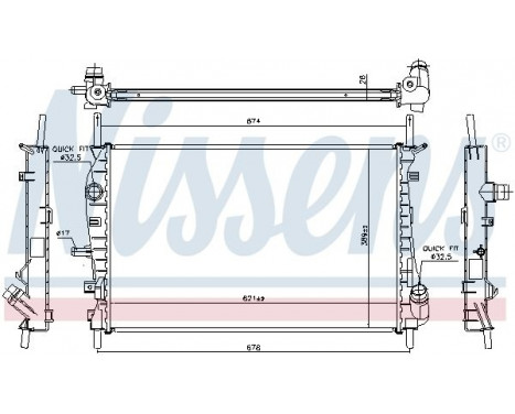 Radiator, engine cooling 62023A Nissens, Image 2