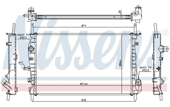 Radiator, engine cooling 62023A Nissens, Image 2