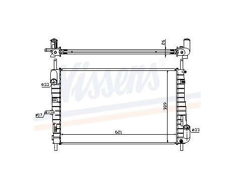 Radiator, engine cooling 62025A Nissens