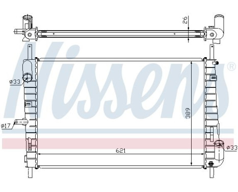 Radiator, engine cooling 62025A Nissens, Image 2