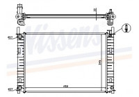 Radiator, engine cooling 62027A Nissens