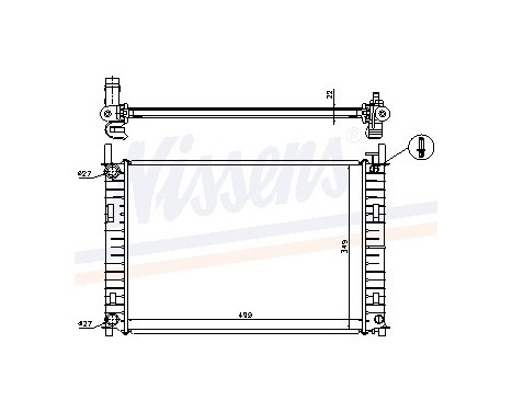 Radiator, engine cooling 62027A Nissens