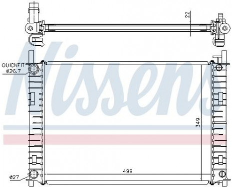 Radiator, engine cooling 62027A Nissens, Image 2