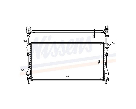 Radiator, engine cooling 62043A Nissens