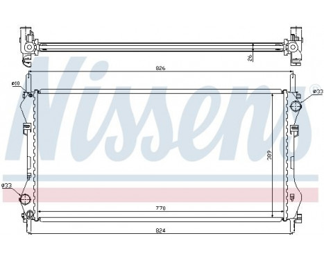 Radiator, engine cooling 62043A Nissens, Image 2