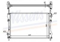 Radiator, engine cooling 62044A Nissens