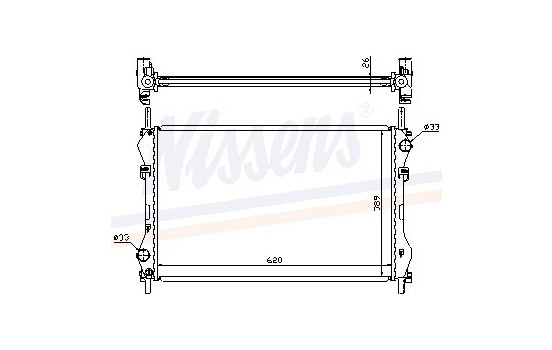 Radiator, engine cooling 62044A Nissens