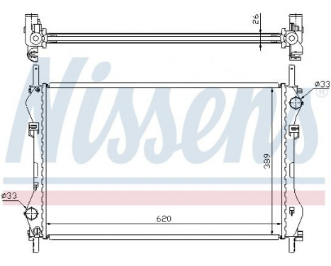 Radiator, engine cooling 62044A Nissens, Image 2