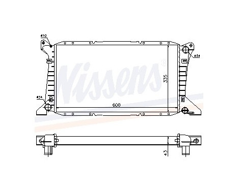 Radiator, engine cooling 62049 Nissens