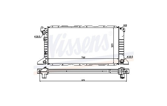 Radiator, engine cooling 62057A Nissens