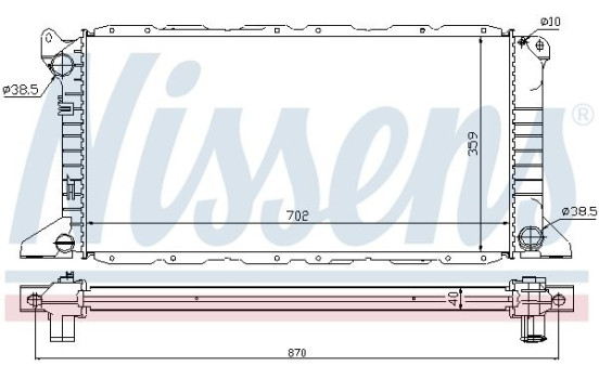 Radiator, engine cooling 62057A Nissens, Image 2