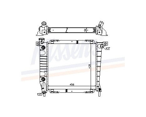Radiator, engine cooling 620671 Nissens