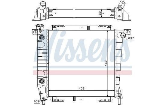 Radiator, engine cooling 620671 Nissens, Image 2