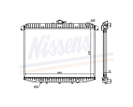 Radiator, engine cooling 62069A Nissens
