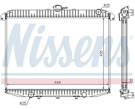 Radiator, engine cooling 62069A Nissens, Image 2