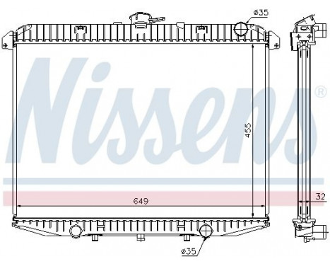 Radiator, engine cooling 62070A Nissens, Image 2