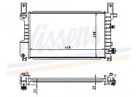 Radiator, engine cooling 62076A Nissens