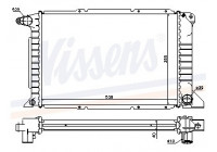Radiator, engine cooling 62080A Nissens