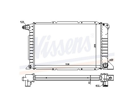 Radiator, engine cooling 62080A Nissens