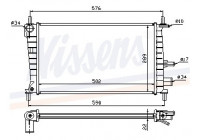 Radiator, engine cooling 62082A Nissens