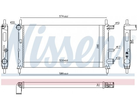 Radiator, engine cooling 62082A Nissens, Image 2
