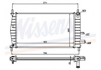 Radiator, engine cooling 62085A Nissens